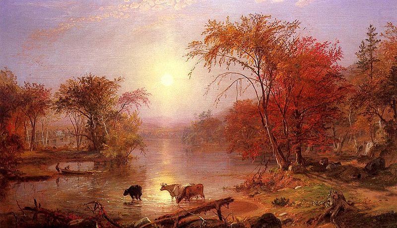 Albert Bierstadt Indian Summer on the Hudson River china oil painting image